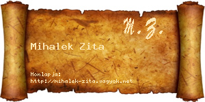 Mihalek Zita névjegykártya